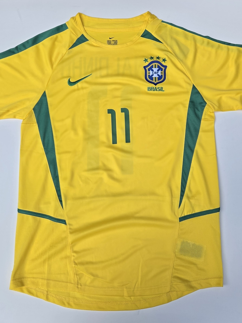 Ronaldhino #11 Brazil 2002 World Cup Jersey Size L-XL